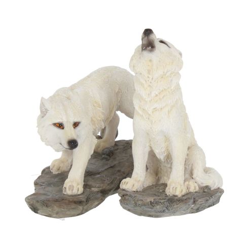 Before the Chase White Wolf Figure Set of 2 9.8cm