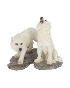 Storms Cry Howling White Wolf Figure 20cm