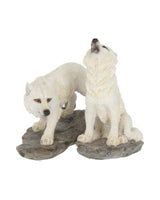 Storms Cry Howling White Wolf Figure 20cm