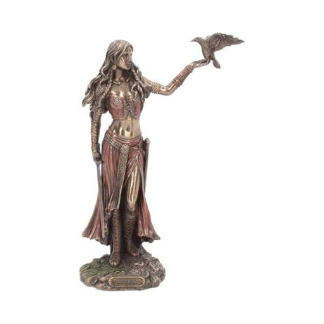 Morrigan and Crow Figurine Bronze Ornament – billede 2