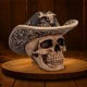 Wild West Skull Figurine