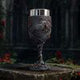 Twilight Bloom Gothic Raven Goblet 19.5cm