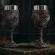 Twilight Bloom Gothic Raven Goblet 19.5cm