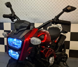 Grom Superbike 12V electric motorbike for kids – metallic blue