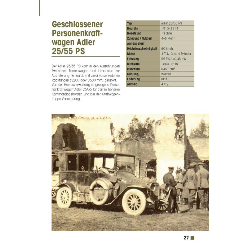Militärfahrzeuge des deutschen Heeres 1905-1918