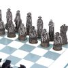 Raised Fantasy Vampire & Werewolf Chess Set With Corner Towers 43cm