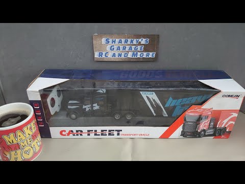 Great remote-controlled truck with container flatbed