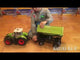 Claas Axion 870 tractor with cargo trailer - 1 metre long!
