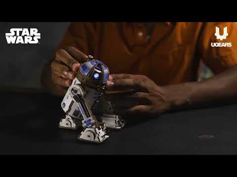 UGEARS Star Wars R2-D2 – 3D wooden kit with LED projector (315 parts)