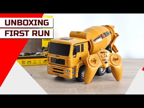 Remote-controlled concrete mixer with sound and lights. CY1333