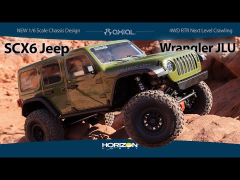 1/6 SCX6 Jeep JLU Wrangler 4WD Crawler RTR: