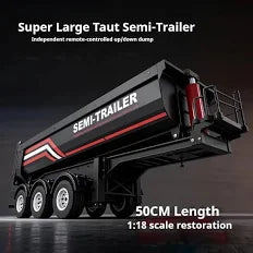Huina 1509 1/18 RC Dumper Trailer – Remote-controlled Tipping Trailer for Truck