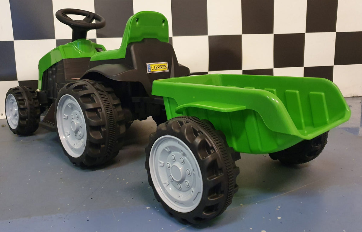 Kids' tractor 6V – 1 seat, green