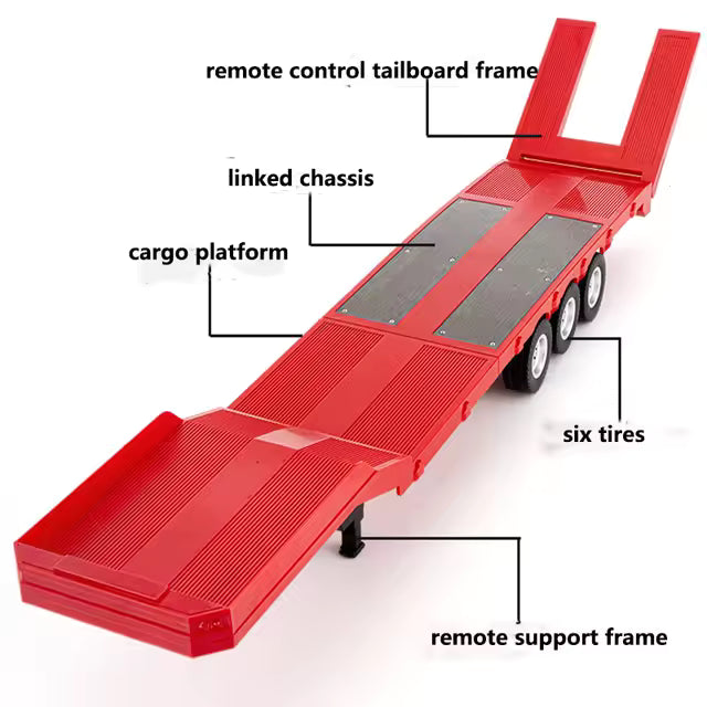 1:18 Flatbed trailer – fits e.g. HUINA Scania 770S truck