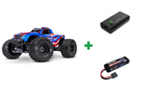 Kombopakke: Stampede 4x4 1/10 HD VX3 BL 3S RTR 40th Edition + USB-C lader og 2S batteri