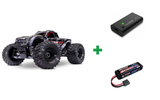 Kombopakke: Stampede 4x4 1/10 HD VX3 BL 3S RTR + USB-C lader og 2S batteri