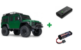 Kombopakke: Traxxas 82256-4 TRX-4 Land Rover Defender Clipless RTR + USB-C lader og 2S batteri