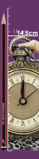 About Time Skeleton Hand and Pocket Watch Mantel Clock