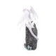 Glacial Custodian Fantasy White Dragon Sitting On A Geode 22cm