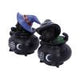 Hubble and Bubble Witches Familiar Black Cat and Cauldron Figurines