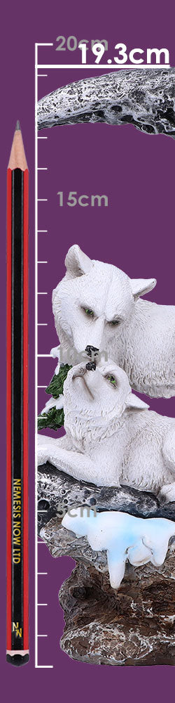 Lunar Companions Wolves Moon Figurine 19.3cm