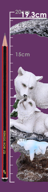 Lunar Companions Wolves Moon Figurine 19.3cm