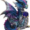 Orb Hoard Dragon Figurine (Blue)