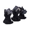 Three Wise Witchy Black Spell Cats 8.5cm
