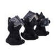 Three Wise Witchy Black Spell Cats 8.5cm