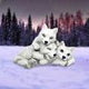 Sleepy Pups Wolf Cubs Figurine 14cm