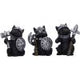 Cat Crusaders (Set of 6) – Fierce Warrior Cat figurines with Unique Poses