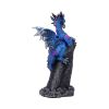 Cobalt Rune Protector Resin Dragon Figurine