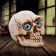 Eyes Wide Open (Blue) Decorative Resin Skull