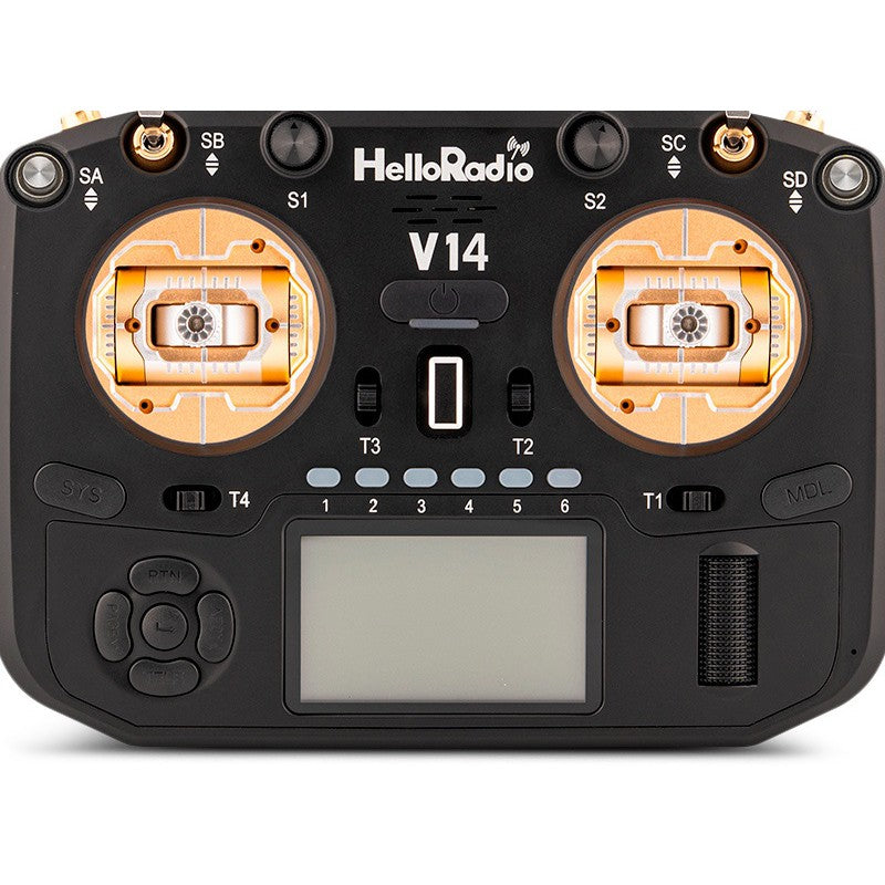 V14 MAX R9 OLED 2,4GHz 4in1 LBT Radio (Multimode - M2) - Black/gold
