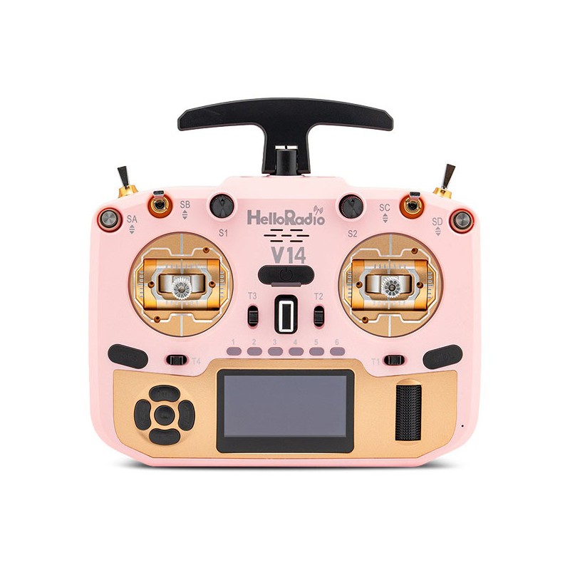V14 MAX R9 OLED 2,4GHz ELRS LBT Radio (Multimode - M2) - Gold/Pink
