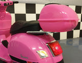 Vespa GTS 12V kids' scooter with windscreen – 1 seat, pink