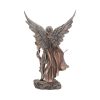 Bronzed Archangel Gabriel With Staff Religious Figurine 33.5cm