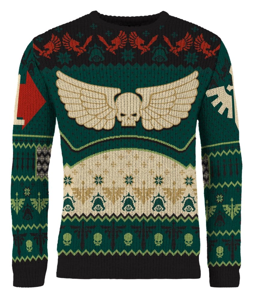 Warhammer 40,000 Christmas Sweater Dark Angels Size L