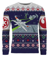 Star Wars Christmas Sweater X-Wing v TIE Fighter Size XL