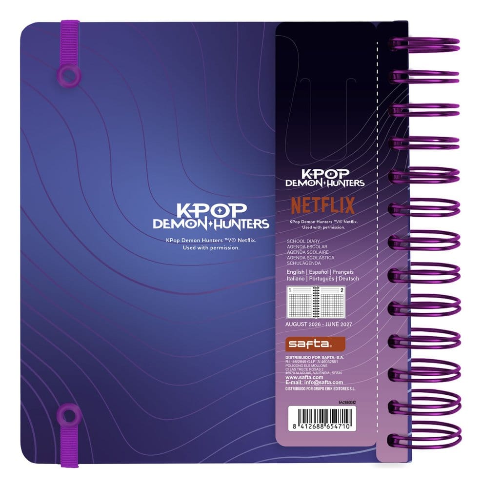 KPop Demon Hunters School Diary daily planner 2026/2027 A5