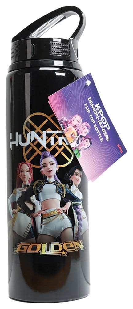 KPop Demon Hunters Flip Top Water Bottle Golden