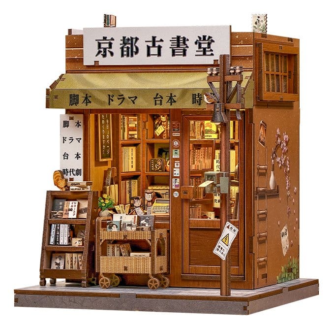 Miniature House Model Kit Antique Bookery of Kyoto 18 x 15 cm
