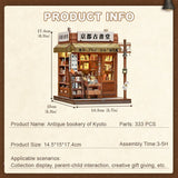 Miniature House Model Kit Antique Bookery of Kyoto 18 x 15 cm