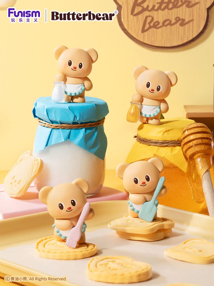 Butterbear Baked with Love Series Mini Figures 3-Pack Chubby Face 9 cm Display (6)