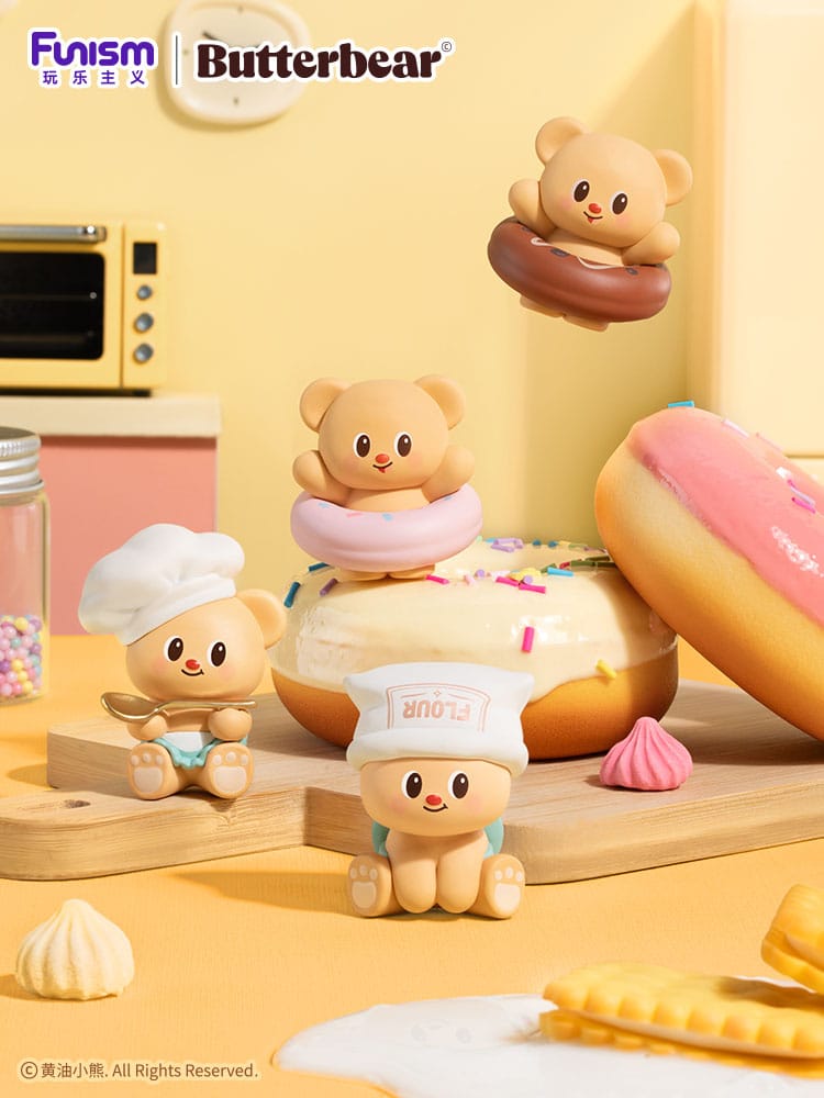 Butterbear Baked with Love Series Mini Figures 3-Pack Chubby Face 9 cm Display (6)
