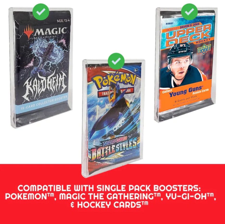 PET Protectors 10-Pack for Booster, Magic, Yu-Gi-Oh Cards