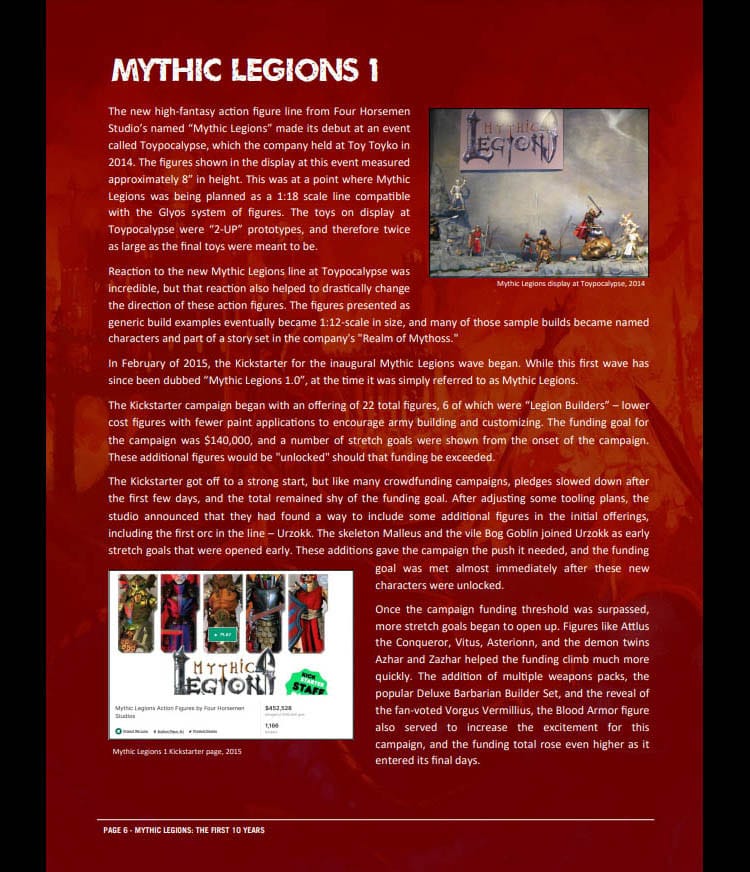 Mythic Legions: The First 10 Year Book Hardcover