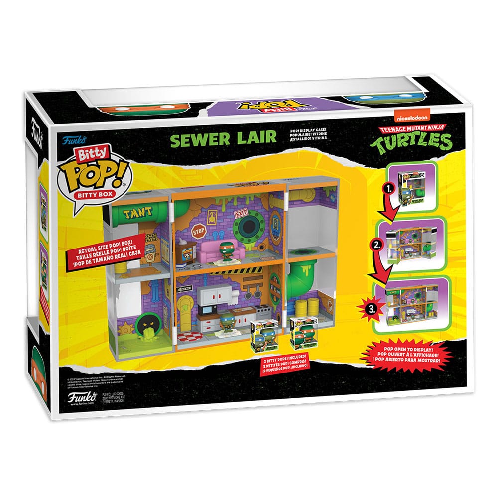 Teenage Mutant Ninja Turtles Bitty POP! Bitty Box Display with 2 Vinyl Figures Sewer Lair
