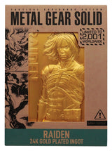 Metal Gear Solid 2 Ingot Raiden 24k Gold Plated Limited Edition