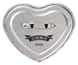 Needy Streamer Overload Needy Streamer Chinese Restaurant Series Heart-Shaped Pinback Button OMGkawaiiAngel 7 x 6 cm